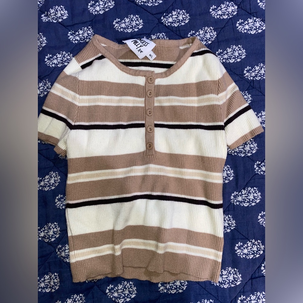 Cropped Stripped Top